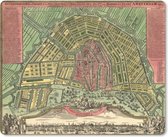Muismat Historische stadskaarten - Historische stadskaart van het Nederlandse Amsterdam muismat rubber - 23x19 cm - Muismat met foto