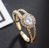 Dubbele band ring | goud gekleurd