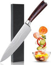 Promida Professioneel Koksmes 20cm - RVS Japans Keukenmes - Chef Mes Stainless Steel - Hout Handvat