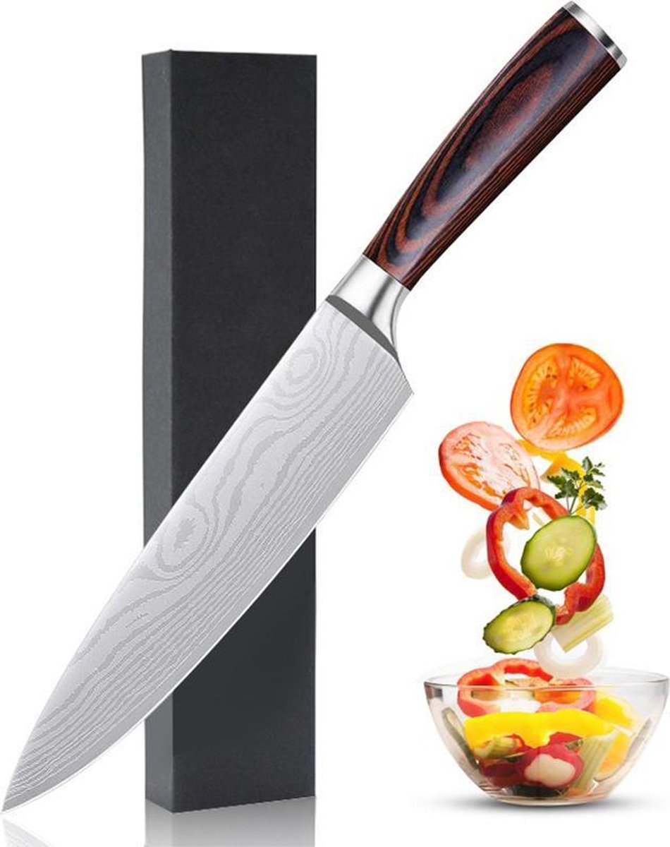 Promida Professioneel Koksmes 20cm RVS Japans Keukenmes Chef Mes 