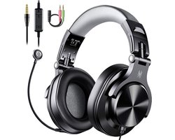 DrPhone O2 Game Headset 40mm met afneembare microfoon – PC-gaming Hoofdtelefoon & in-line bediening Mute & Dubbele 3,5 mm “Y” -verlengkabel