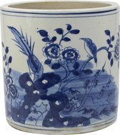 The Ming Garden Collection | Chinees Porselein | Porseleinen Potje Met Vogels | Blauw & Wit