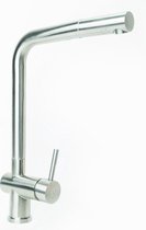 Sanitair Royal Poseidon Brushed RVS | Geborsteld | Roestvrijstaal |Uittrekbare keukenkraan | Waterbesparend | Keukenkraan