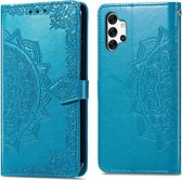 iMoshion Hoesje Geschikt voor Samsung Galaxy A32 (5G) Hoesje Met Pasjeshouder - iMoshion Mandala Bookcase - Turquoise