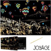 Scratch Art Volwassenen - 41 x 28 cm - Luchtballonnen Cappadocië - Kras tekeningen volwassenen pakket - Scratch Painting - Hobby Materiaal - Krasfolie voor volwassenen - Krastekening - Hobby en creatief volwassenen – Hobby materialen volwassenen
