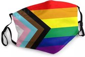 Progress Pride Flag Mask