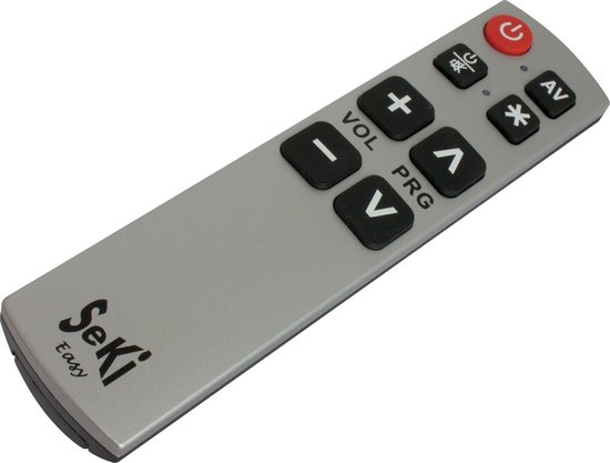 Senioren / Slechtzienden universele afstandsbediening Seki Easy - Zwart/Zilver