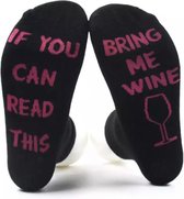 If you can read this bring me wine sokken one Size Dames Maat One size