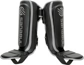 Sanabul Essential Hook and Loop Scheenbeschermers - zwart, zilver - maat L/XL