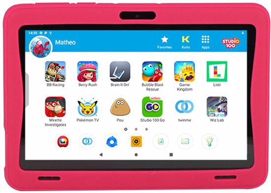 Kurio Tab Ultra Studio 100 - Kindertablet - 7 inch - 16GB - Roze - Kurio