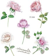 Temporary tattoo | tijdelijke tattoo | fake tattoo | rozen - roses | 105 x 120 mm