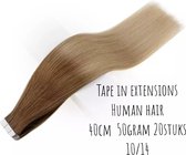 Tape In Hair Ombré Balayage Stikker extensions 40cm 50gram 20stuks human hair