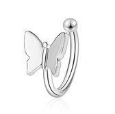 Vlinder ear cuff | zilver gekleurd