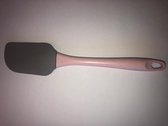 Spatel van siliconen Pannenlikker 25cm roze met grijze spatel