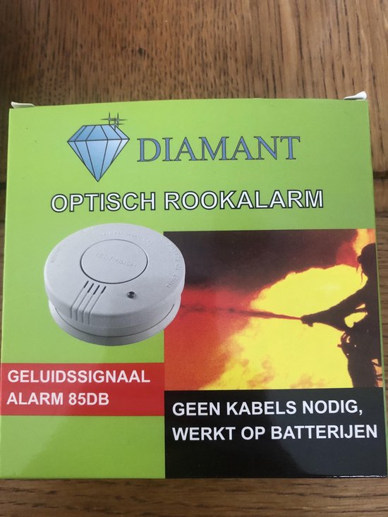 Diamant Rookalarm op batterijeren geluidssignaal 85DB