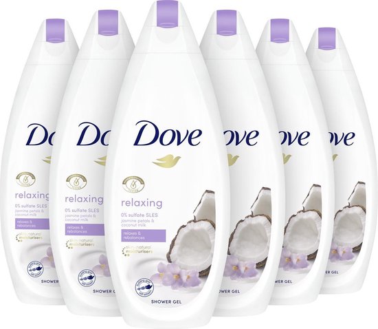 Dove & Jasmijnblaadjes Relaxing Douchegel - Voordeelverpakking - 6 x 250 ml | bol.com