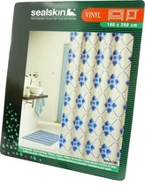 Sealskin shower curtain 180 x 200 cm -  - Model Dutch Tile blau