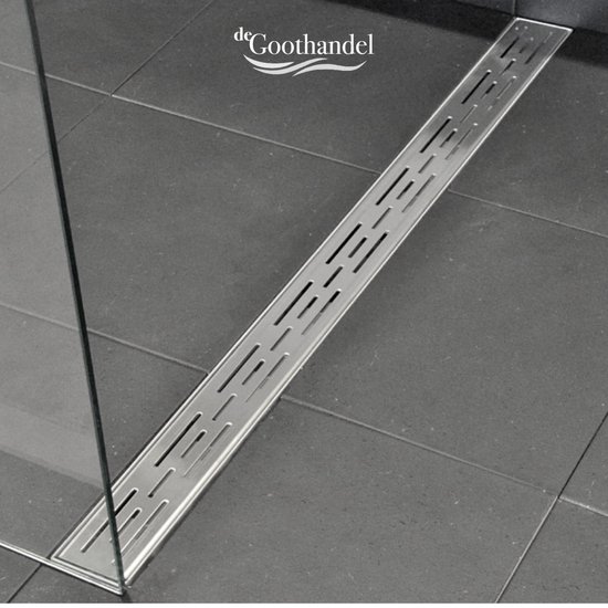 RVS Douchedrain met Flens 60 cm Douchegoot + Uitneembaar Sifon