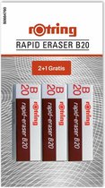 rOtring Rapid B20-gummen | 65 x 23 x 10mm | 3 stuks