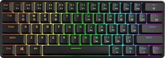 GK61 Clavier - Qwerty - Gaming mécanique Clavier 60% - RVB - USB Type C -  Gateron... | bol