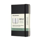 Moleskine 18 Maanden Agenda - 2021/22 - Wekelijks Horizontaal - Pocket - Hardcover - Zwart