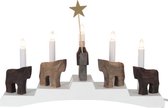Star Trading "Staffans Fålar" - Kerst-kandelaar met dieren - B 45cm - H 29 cm