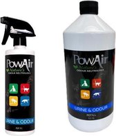 PowAir Odour & Urine - urinegeur verwijderaar - voordeelbundel Spray 464ml & Refill 922ml