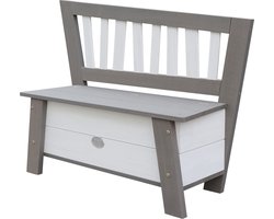 AXI Corky Opbergbank voor kinderen - Zitbank in Wit/Grijs van hout - 116x37x84cm