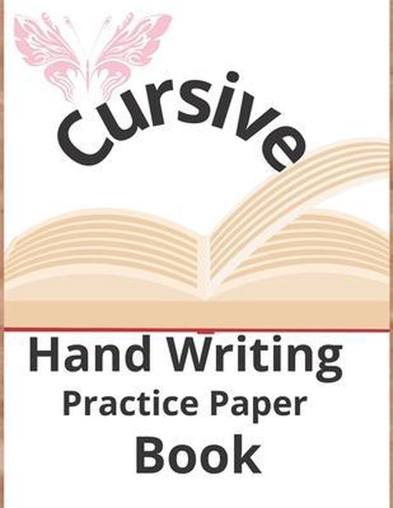 cursive hand writing practice paper book - cover