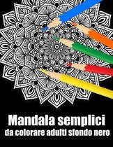 Mandala semplici da colorare adulti sfondo nero