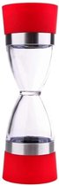 Pepermolen - 2 in 1 zout/peper dispenser - Zoutmolen - 2 in 1 Zout/peperpot - Zoutloper (Rood)