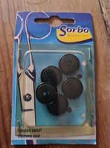 5 Knopen zwart Sorbo