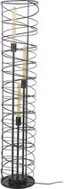 Industriële vloerlamp met 3 lampen in een cilindrische spiraal Ø28 cm in steenkoolkleurig metaal