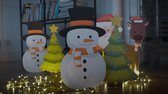 Set de décoration de Noël - Set de décoration de Noël - Carton ondulé EE avec pied au dos - Sapin de Noël - Père Noël - bonhomme de neige - renne