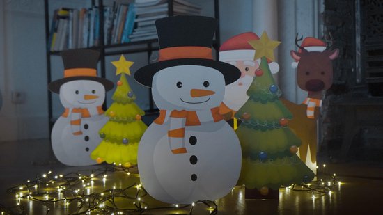 Set de décoration de Noël - Set de décoration de Noël - Carton ondulé EE  avec pied au... | bol.com