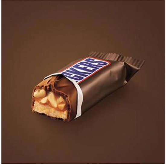 Snickers single chocolade reep - 32 stuks - in uitdeeldoos - Snickers