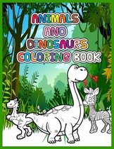 Animals and Dinosaurs Coloring Book