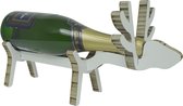 Renne - porte bouteille de vin - décoration de Noël - karton nid d'abeille écologique - 25 x 40 cm - 100% recyclable - épaisseur 16 mm