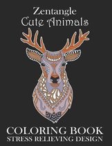 Zentangle Cute Animals Coloring Book Stress Relieving Design