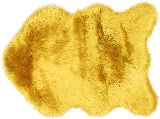 Unique Living | Floormat fake fur 60x90cm mellow yellow