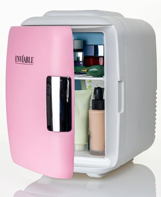 Koelkast: Enviable Skincare Fridge voor Beauty en Cosmetica Producten – Mini Make-up Koelkast met Handvat – Compact – 4 Liter, van het merk Enviable