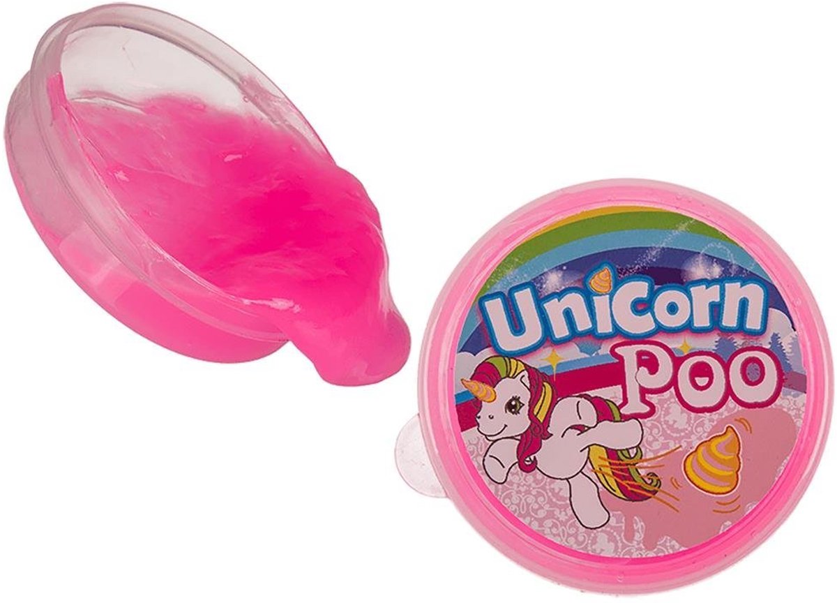 Unicorn Poo Putty Eenhoorn slijm - roze - potje 40 gram - speelgoed - magisch slijm