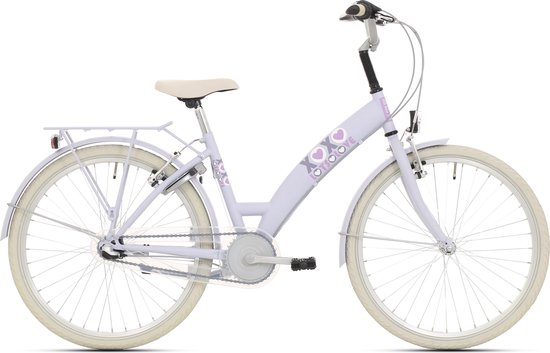 Gering Reageer voorstel Bikefun 24 inch Lots of Love - Nexus 3 - mat violet - fiets meisje - fiets  meisjes 24... | bol.com