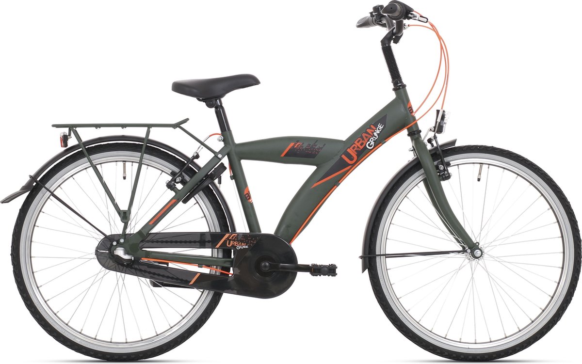 Bikefun 26" Nexus 3 Urban City - Jongens - kaki green mat - jongensfiets 26  inch -... | bol.com