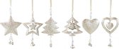 DECORATIE ARGENTO per set van 6 stuks geassorteerd  PLAAT 22cm