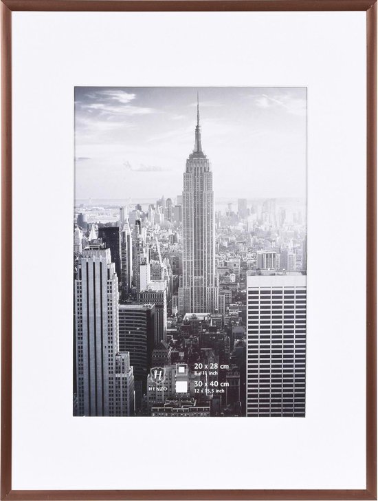 Fotolijst - Henzo - Manhattan - Fotomaat 30x40 cm - Brons | bol.com