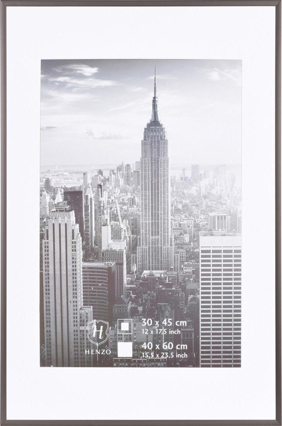 Fotolijst - Henzo - Manhattan - Fotomaat 40x60 cm - Donkergrijs