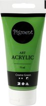 Peinture acrylique Pigment Art . vert crème. semi-opaque. 75 /1 bouteille