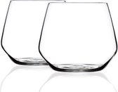 Waterglazen - Kristalglas - Extreem Sterk - Hoogte 9 cm - 380 ml - 2 stuks