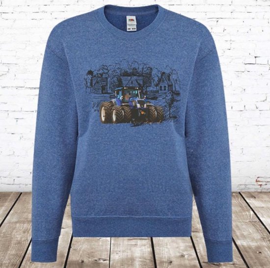 Kindermode PASik Blauwe sweater met Valtra trekker - 110/116 | bol.com